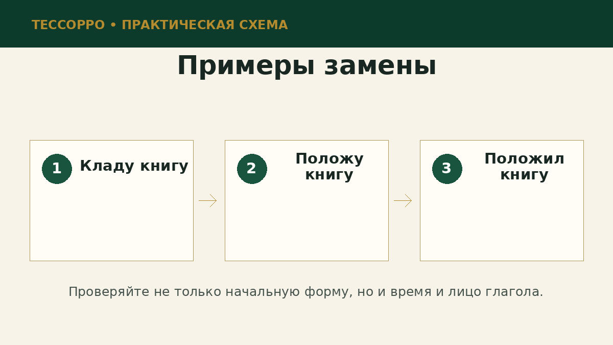 Примеры замены