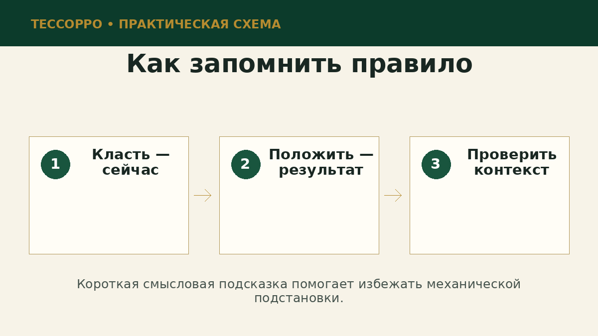 Как запомнить правило